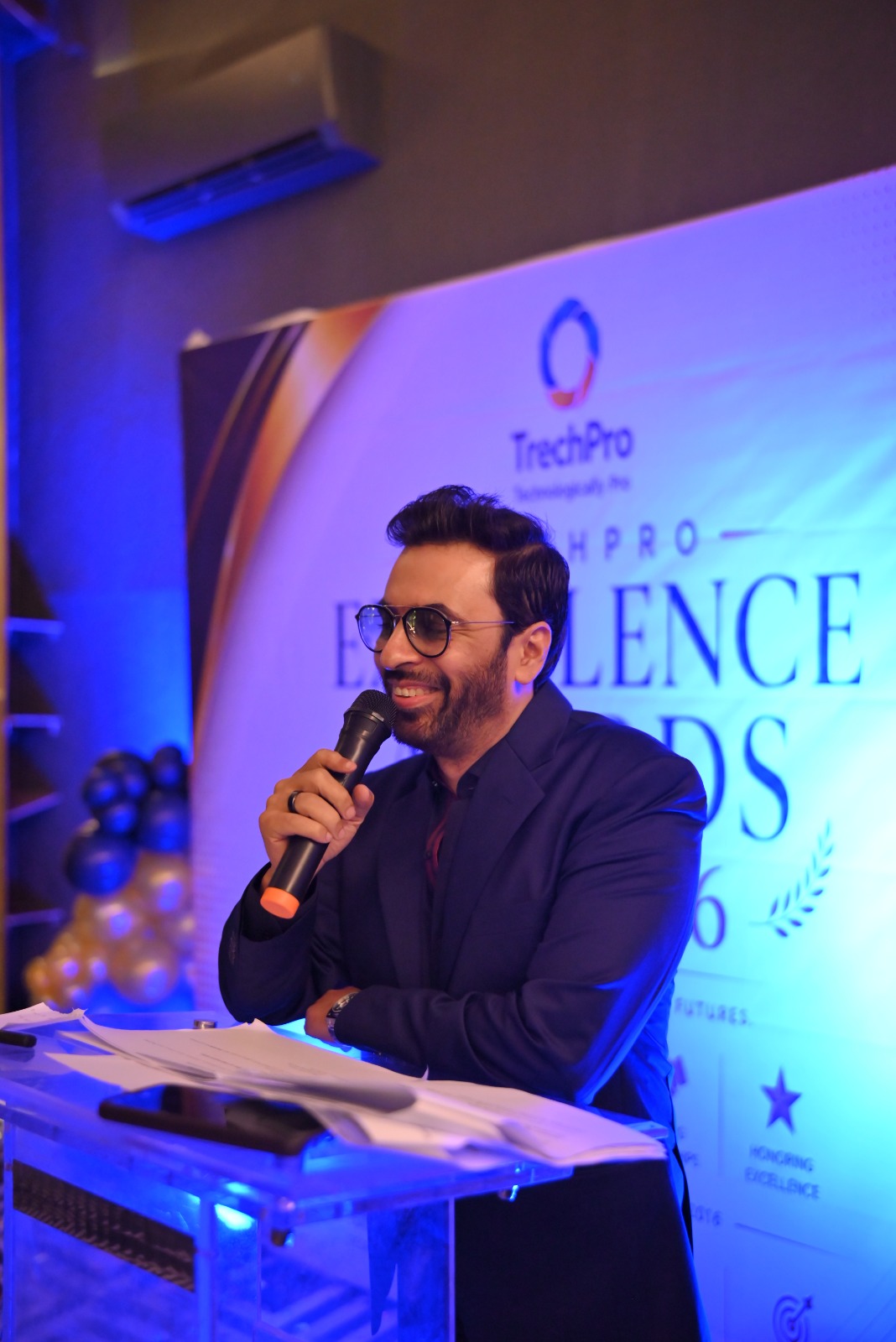 Fawad Ali Butt, Founder and CEO of TrechPro, speaking at a TrechPro event